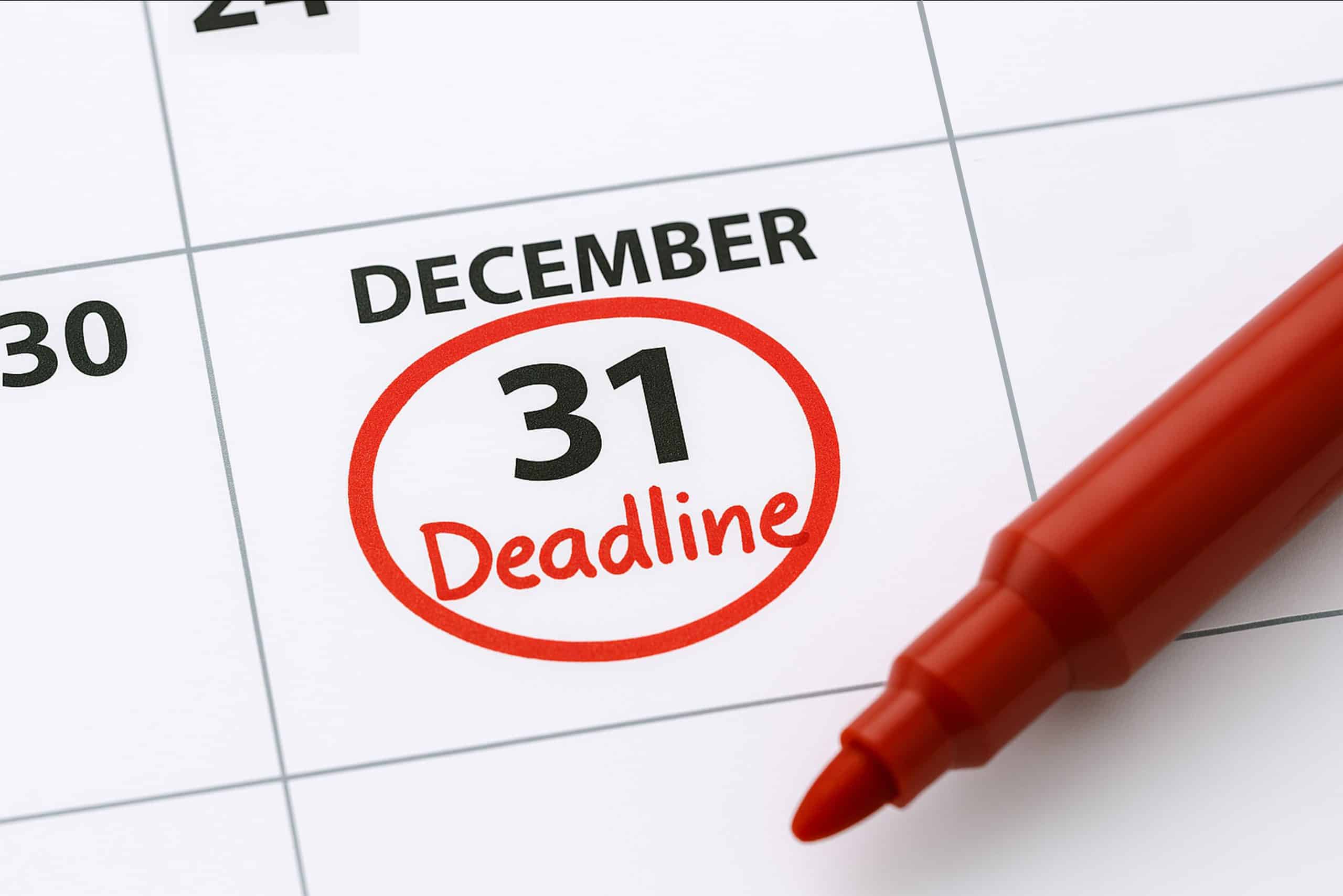 The end of the year is the deadline for many financial planning moves.